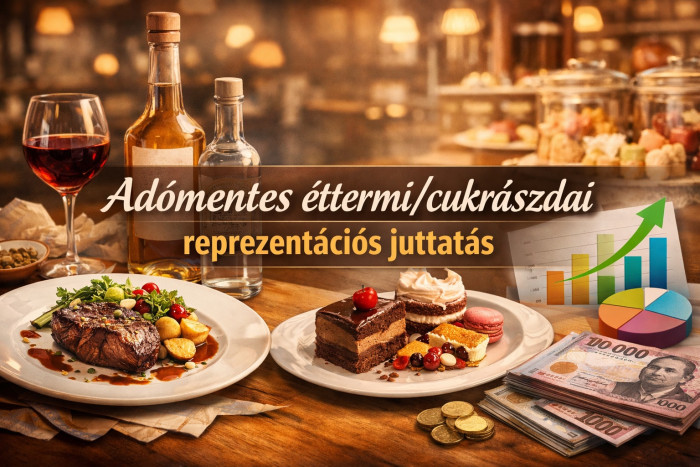 Adómentes éttermi/cukrászdai reprezentációs juttatás